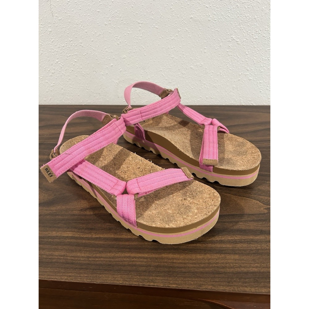 Reef Cushion Rem Hi Platform Sandals Size 11 Malibu Pink Adjustable Shoes Resort